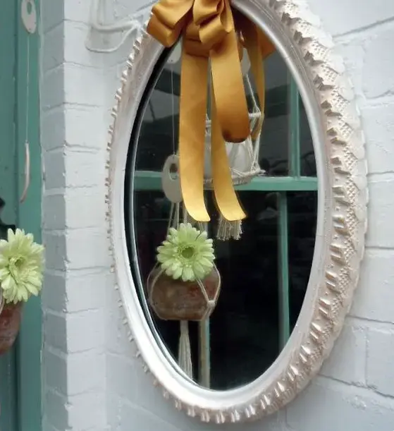 pneu espelho Decoração com Reciclagem