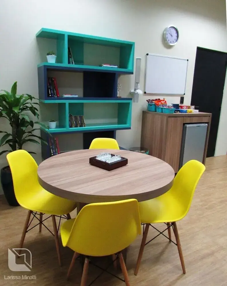 decoração com nichos coloridos para sala de jantar decoração com nichos coloridos para sala de jantar