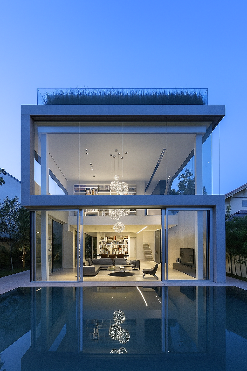 Paredes de vidro são excelentes para manter o estilo minimalista em fachadas de casas Paredes de vidro são excelentes para manter o estilo minimalista em fachadas de casas