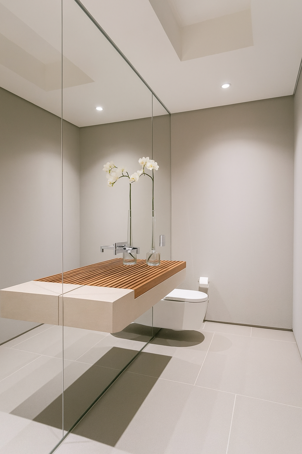 Banheiro decorado com estilo minimalista Banheiro decorado com estilo minimalista