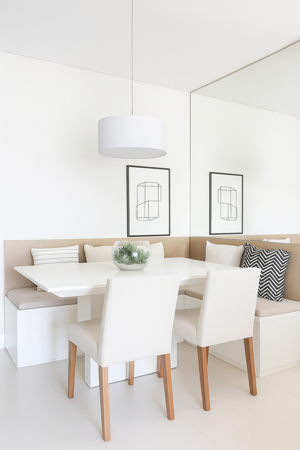 Decoração de sala de jantar com estilo minimalista Decoração de sala de jantar com estilo minimalista