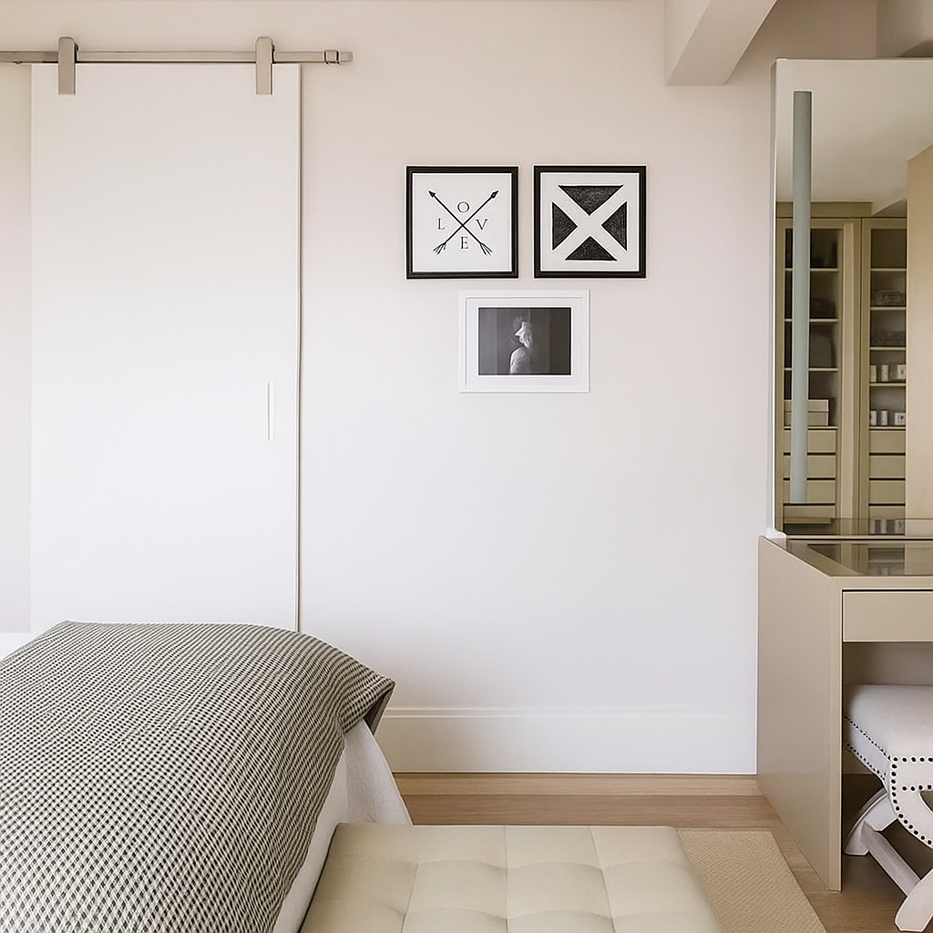 Decoração de quarto de casal com quadros minimalistas Decoração de quarto de casal com quadros minimalistas