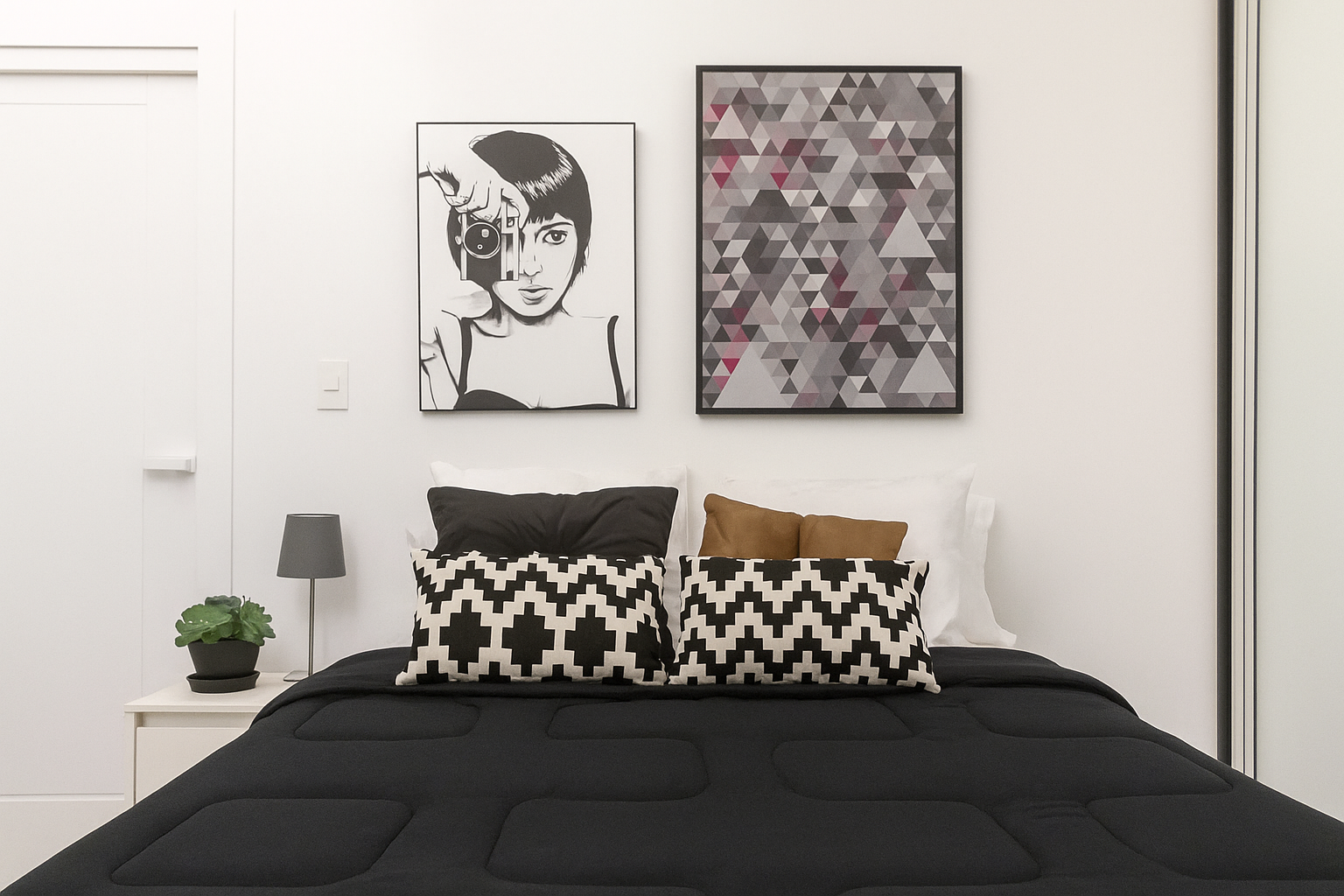 Modelos de quadros minimalistas para decoração de quarto Modelos de quadros minimalistas para decoração de quarto