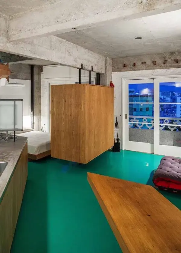 Porcelanato líquido para ambiente retrô Porcelanato líquido para ambiente retrô