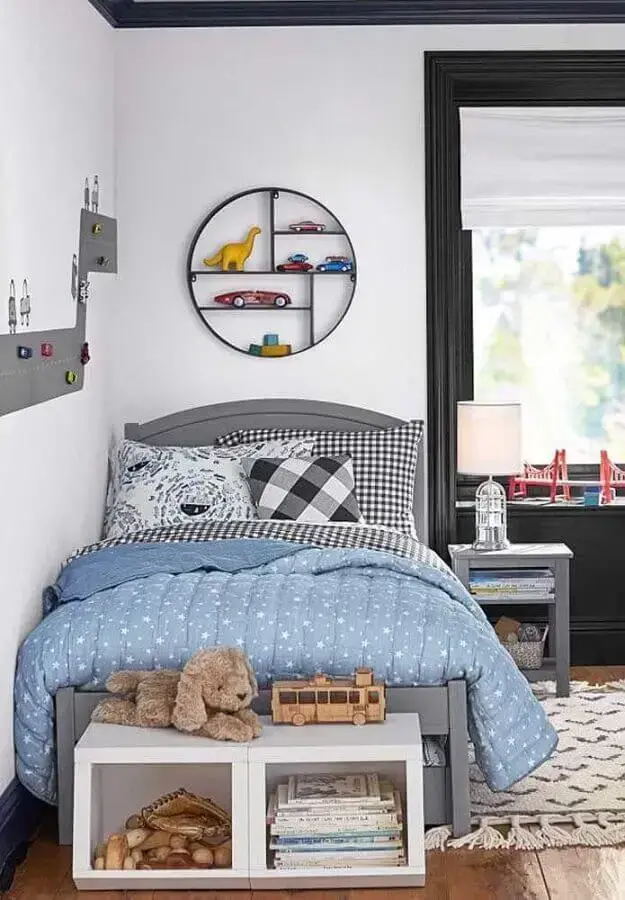 decoração para quarto de solteiro com nicho redondo decoração para quarto de solteiro com nicho redondo Foto Pinterest