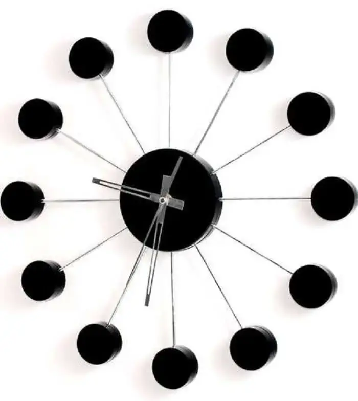 Relógio de parede que pode complementar uma decoração com estilo minimalista Relógio de parede que pode complementar uma decoração com estilo minimalista