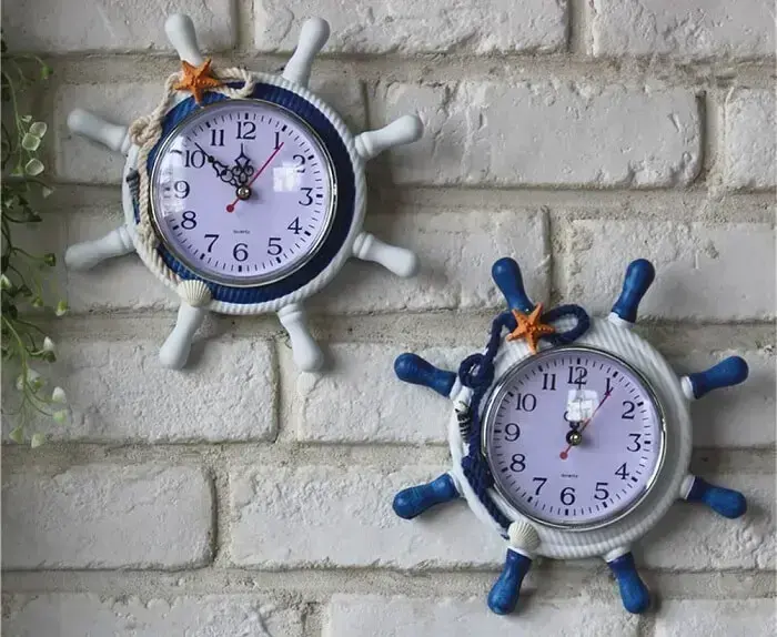 Conjunto de relógios de parede com design de marinheiro Conjunto de relógios de parede com design de marinheiro