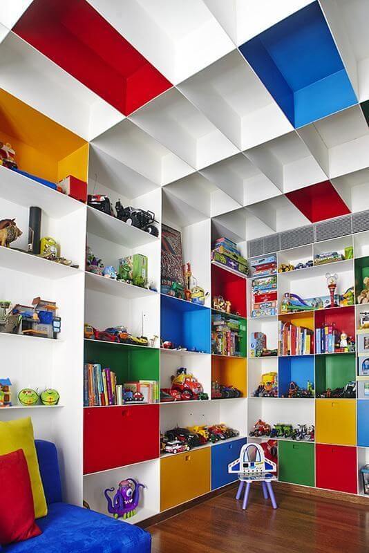  estante para brinquedos mdf pode ter as cores que você mais gosta