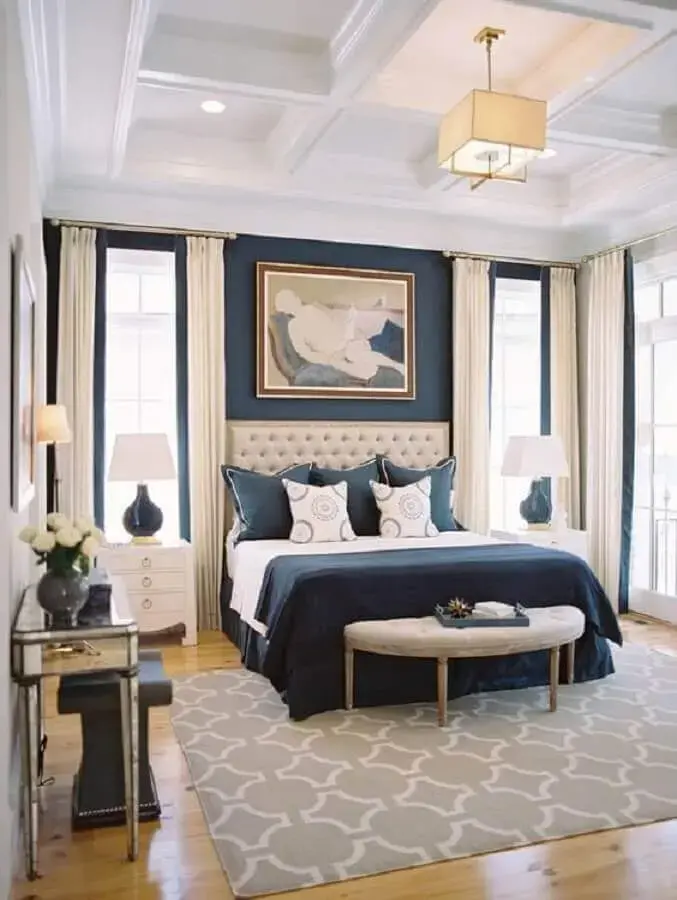 tapete para quarto de casal decorado com estilo clássico tapete para quarto de casal decorado com estilo clássico Foto Futurist Architecture