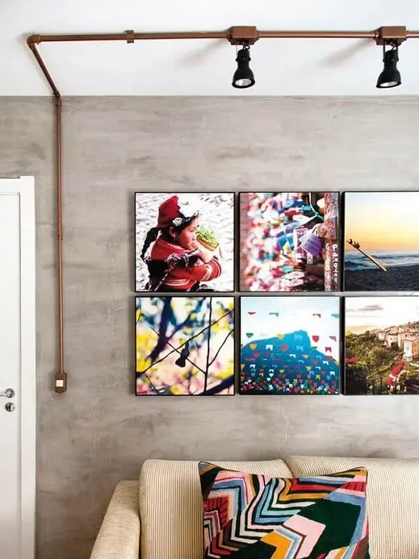 Separe seus melhores clicks para formar uma linda decoração com quadros coloridos