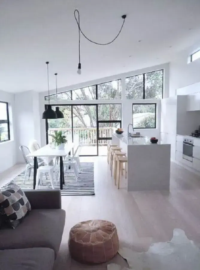 decoração clean para casa em conceito aberto grande decoração clean para casa em conceito aberto grande Foto Pinterest