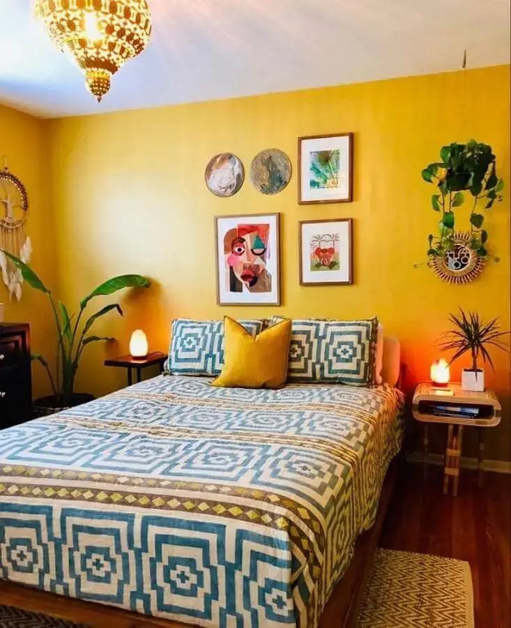 decoração simples para quarto de mulher amarelo decoração simples para quarto de mulher amarelo Foto Pinterest