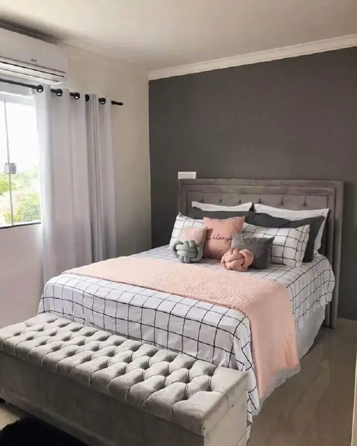 decoração simples para quarto de mulher cinza decoração simples para quarto de mulher cinza Foto Pinterest