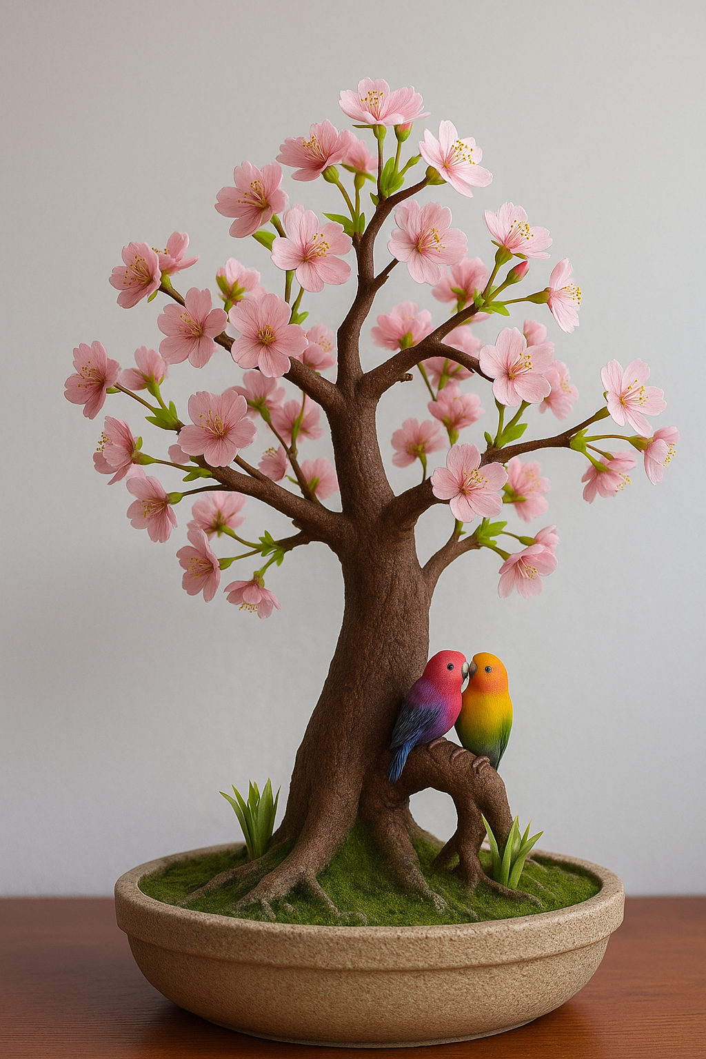 Bonsai com pássaros decorativos Bonsai com pássaros decorativos