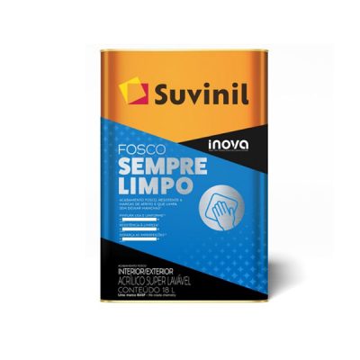 Tinta Acrílica Inova Premium Fosco Sempre Limpo Branca 18L Suvinil