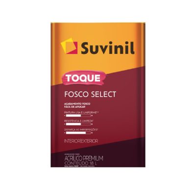 Tinta Acrílica Toque Fosco Select Branco 18 Litros Suvinil