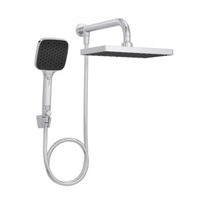 Chuveiro Quadrado Parede Flex Max Cromado Com Desviador e Ducha Manual Deca 2086.C.DES