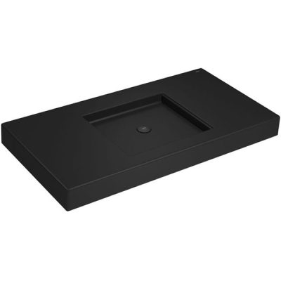 Cuba Retangular Apoio com Mesa Deca 112cm Ebano Fosco L.13112.M.94