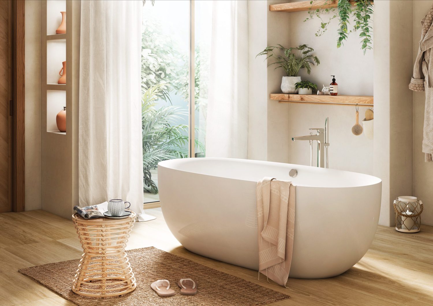 A tendência do design wellness traz novas formas, cores e usos para o ritual do banho