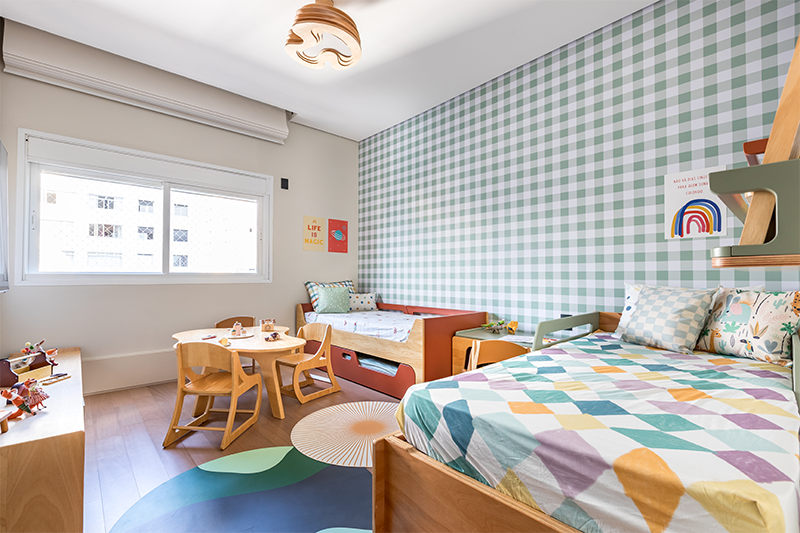 Quarto versátil e atemporal para todas as idades