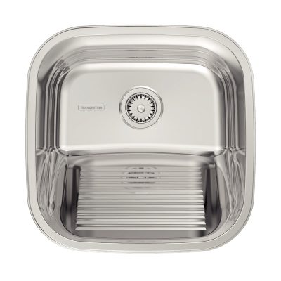 Tanque Encaixe Hera 25L Aco Inox Polido 40X40cm