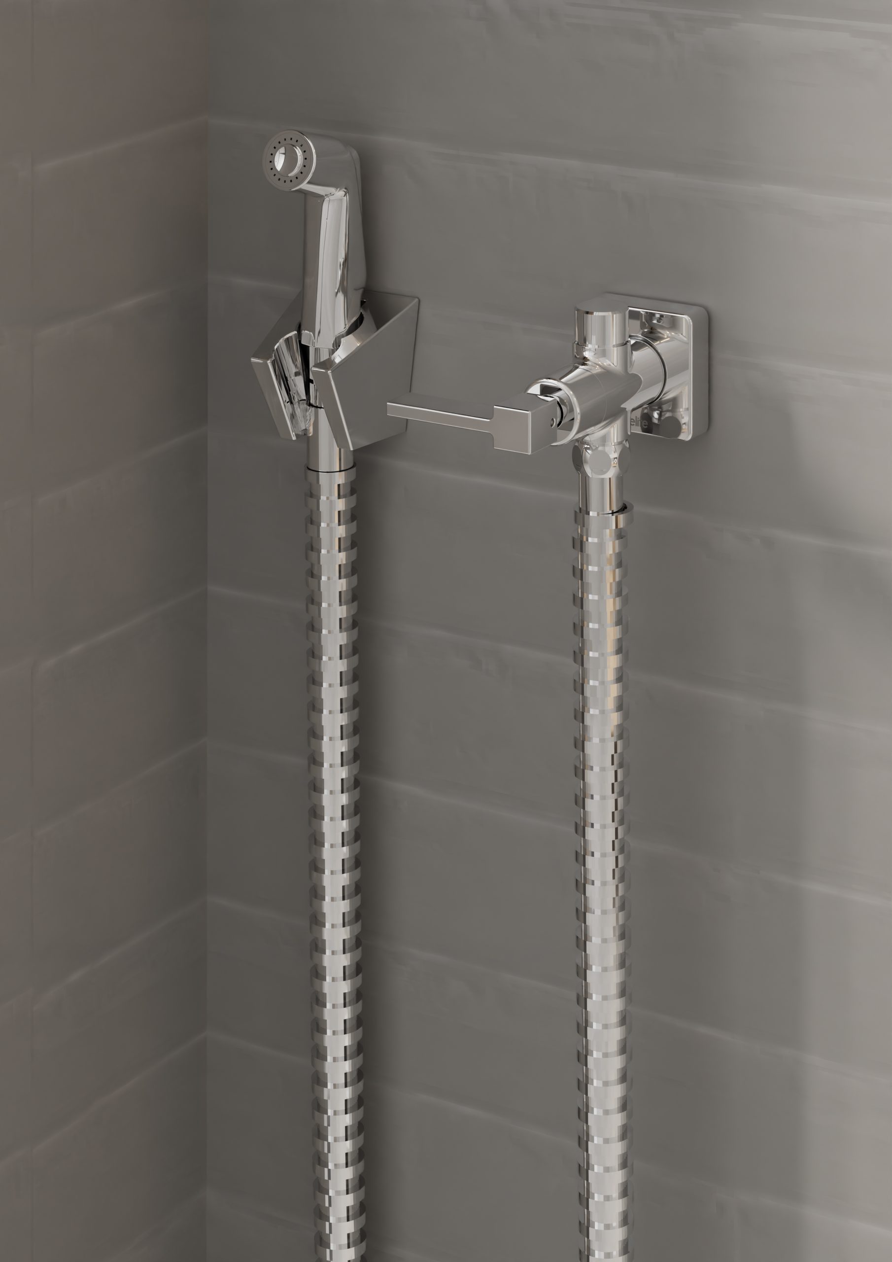 Divulgação CeliteBacia com caixa acoplada e ducha higiênica Elite