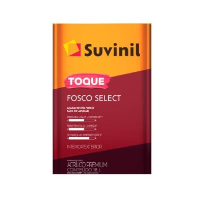 Tinta Acrílica Toque Fosco Select Branco 18 Litros Suvinil