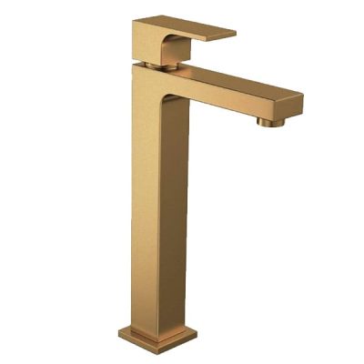 Torneira Gold Matte Deca Bica Alta Mesa P/Cuba Apoio Unic 1189.GL90.MT
