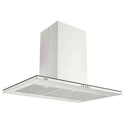 Coifa Ilha Slim Isla 90 Aco Inox Scotch Brit