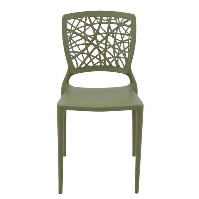 Cadeira Joana Polipropileno E Fibra Vidro Verde Oliva