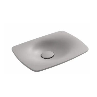 Cuba Retangular de Sobrepor 50cm Soft Antracite Deca Liquid L.23050.LQ.85