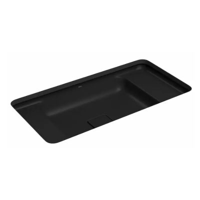 Cuba Slim Retangular de Embutir com Mesa 60cm Ébano Fosco Deca L.33060.MDE.94