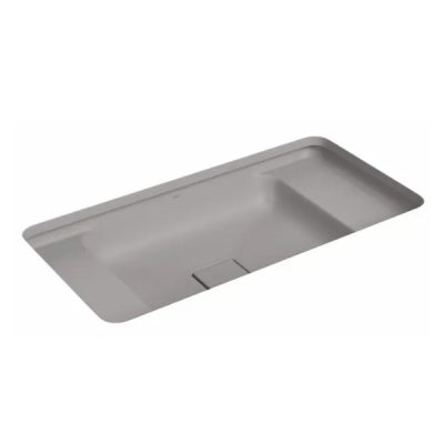 Cuba Slim Retangular de Embutir com Mesa 60cm Soft Antracite Deca L.33060.MDE.85