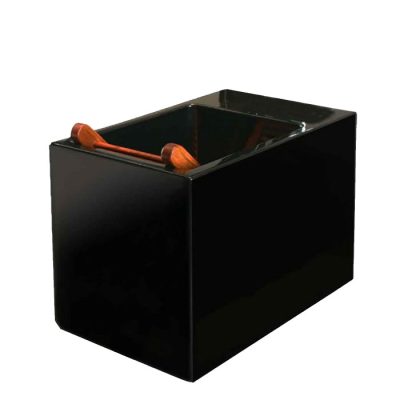 Cuba tanque Preto com fixação lateral e esfregão de madeira Deca L.116D.95