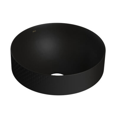 Cuba Sobrepor Redonda Textura Deca Diamante Ebano Fosco L.1050.LS.94