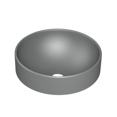 Cuba Sobrepor Redonda Deca Cinza Fosco L.1050.86