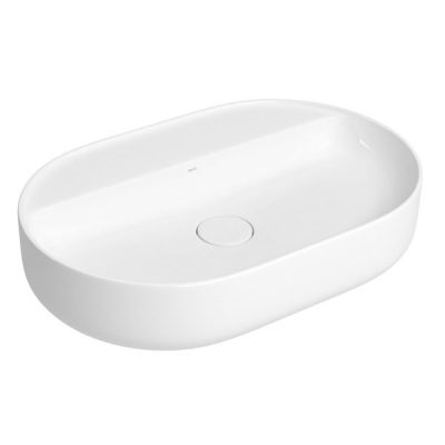 Cuba Oval Apoio com Mesa Deca 60cm Branco L.14060.M.17