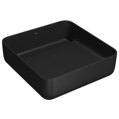 Cuba Quadrada Apoio Com Válvula Oculta Deca 40cm Ebano Fosco L.11040.VO.94