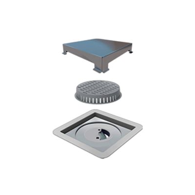 Ralo Linear Elleve Square Tampa Inox 10 x 10 cm - 7342