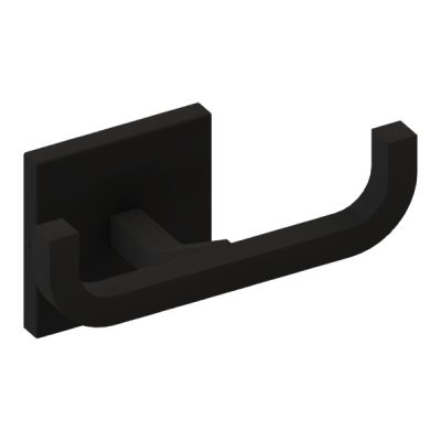 Cabide Duplo Reto Quada Preto Fosco Metalworks 05.QD04.PF