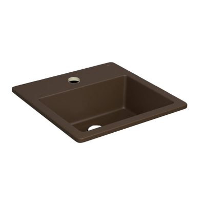 Cuba Sobrepor Deca Quadrada Com Mesa 420mm Marrom Fosco L.730.22