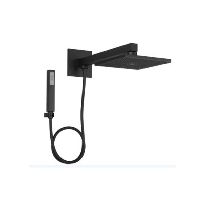 Chuveiro Com Desviador E Ducha Manual Quadrado Black Matte Deca 1992.BL.DES.MT