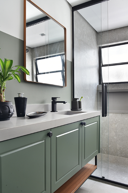 8. Um decorador pode ajudar a incorporar o verde oliva na sua casa corretamente – Foto: Sidney Doll | Projeto: Marina Salomão Arquitetura