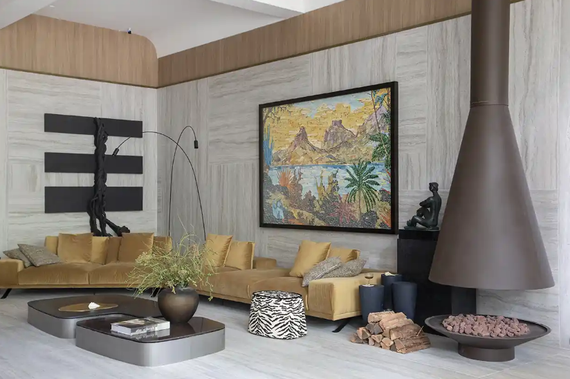 4. O tamanho do cômodo influencia na escolha da estampa – Foto: Denilson Machado/CASACOR | Projeto: Romário Rodrigues Arquitetos