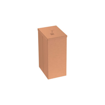 Lixeira Luz Slim Aco Inox Acetinado Revestimento Rose Gold 5,5L