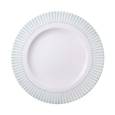 Prato Raso Monocroma Porcelana Decorada 28Cm