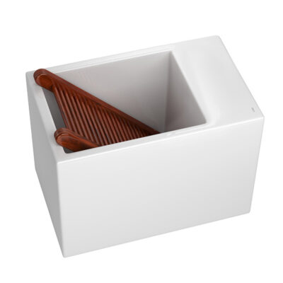 Cuba tanque com fixação lateral e esfregão de madeira Deca L.116D.17