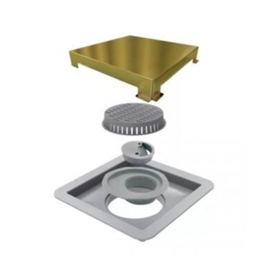 Ralo Linear Elleve Square Tampa Gold 15 x 15 cm - 4244