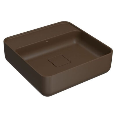 Cuba Quadrada Apoio com Mesa Deca 40cm Marrom Fosco L.11040.M.22