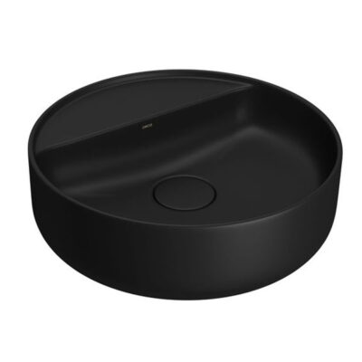 Cuba Redonda Apoio com Mesa Deca 40cm Ebano Fosco L.12040.M.94